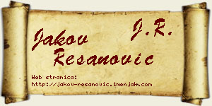 Jakov Resanović vizit kartica